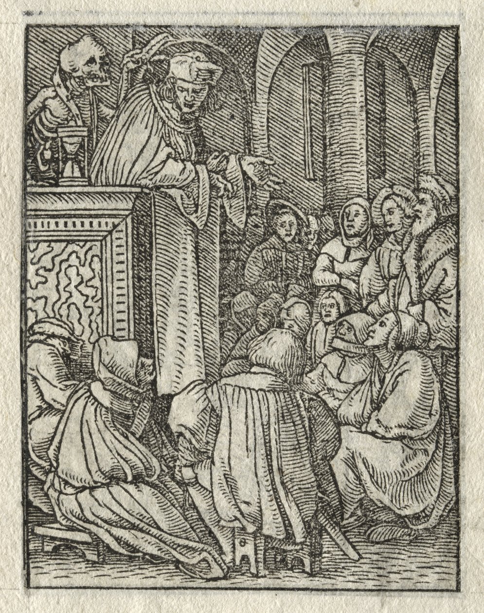 Tanec smrti: Kazatel; Kněz od Hans Holbein the Younger