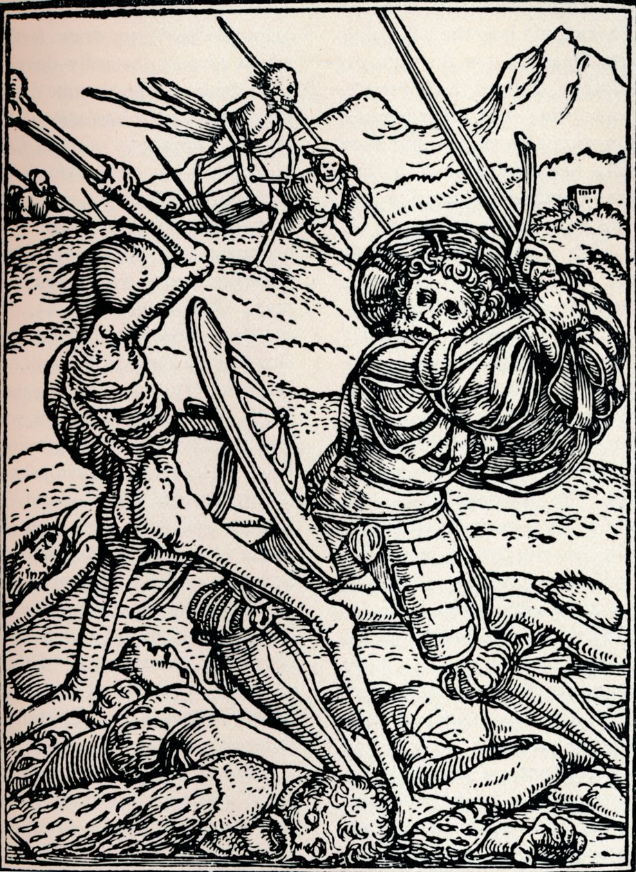 Rytíř a smrt, 1538, 1917 od Hans Holbein der Jüngere