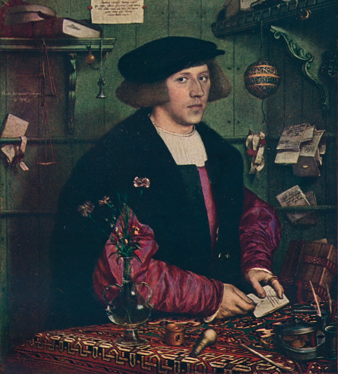 Kupec Georg Gisze, 1532 od Hans Holbein der Jüngere