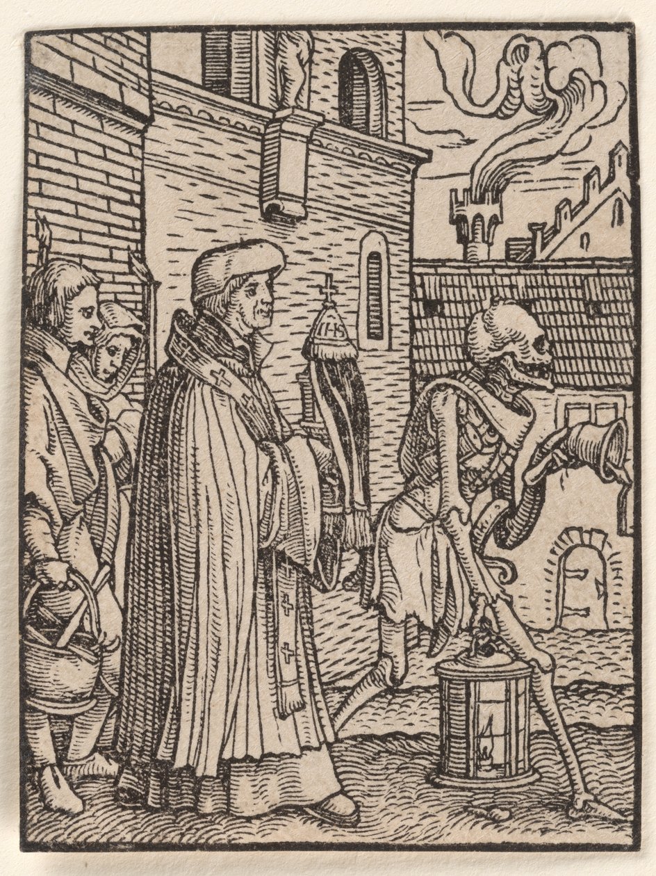 Kněz, z „Tance smrti“ od Hans Holbein the Younger