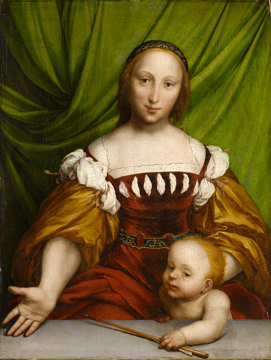 Venuše s Amorem, 1526-28 (olej na lipovém dřevě) od Hans Holbein der Jüngere