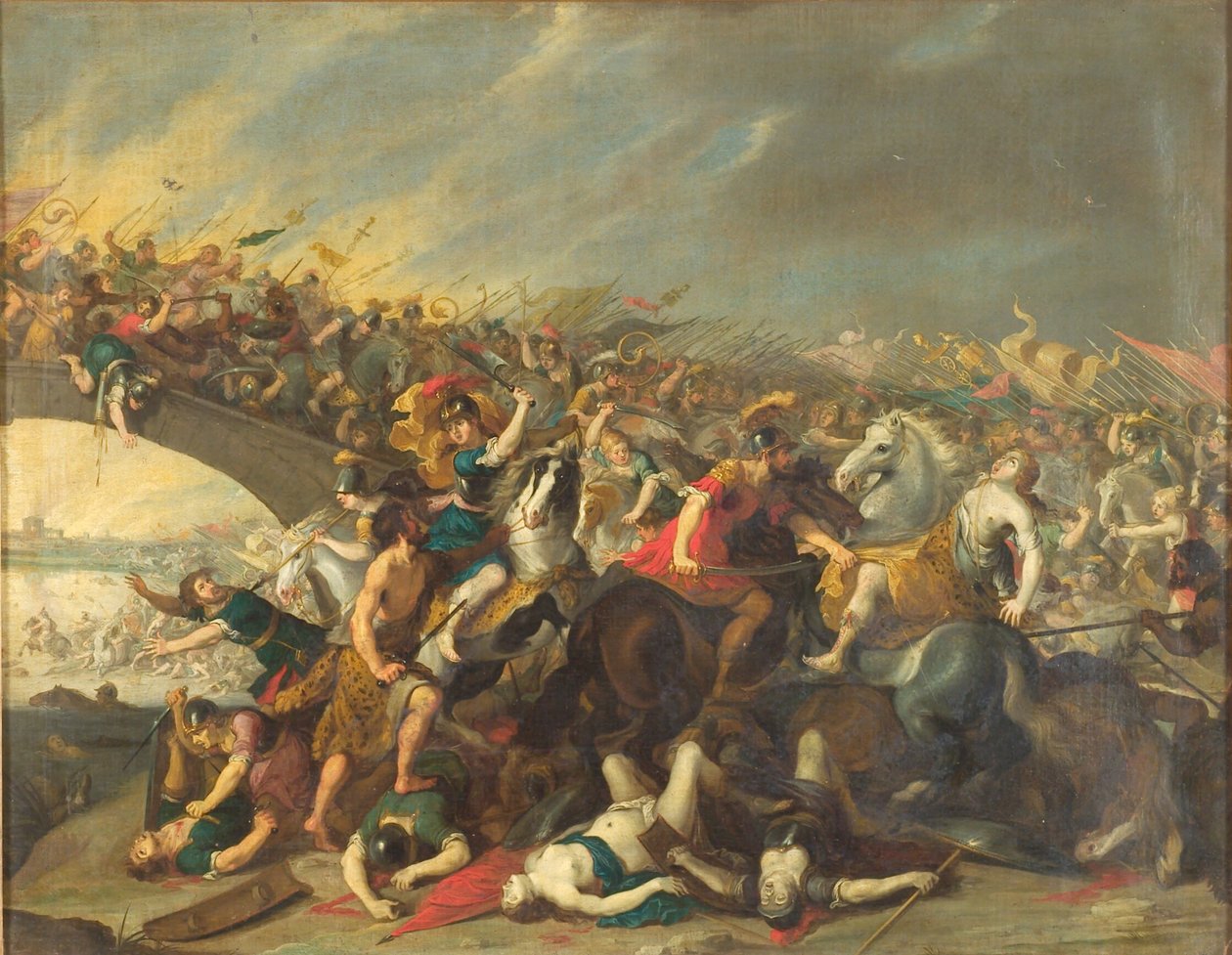 Bojujte s Amazonkami od Hans I Jordaens