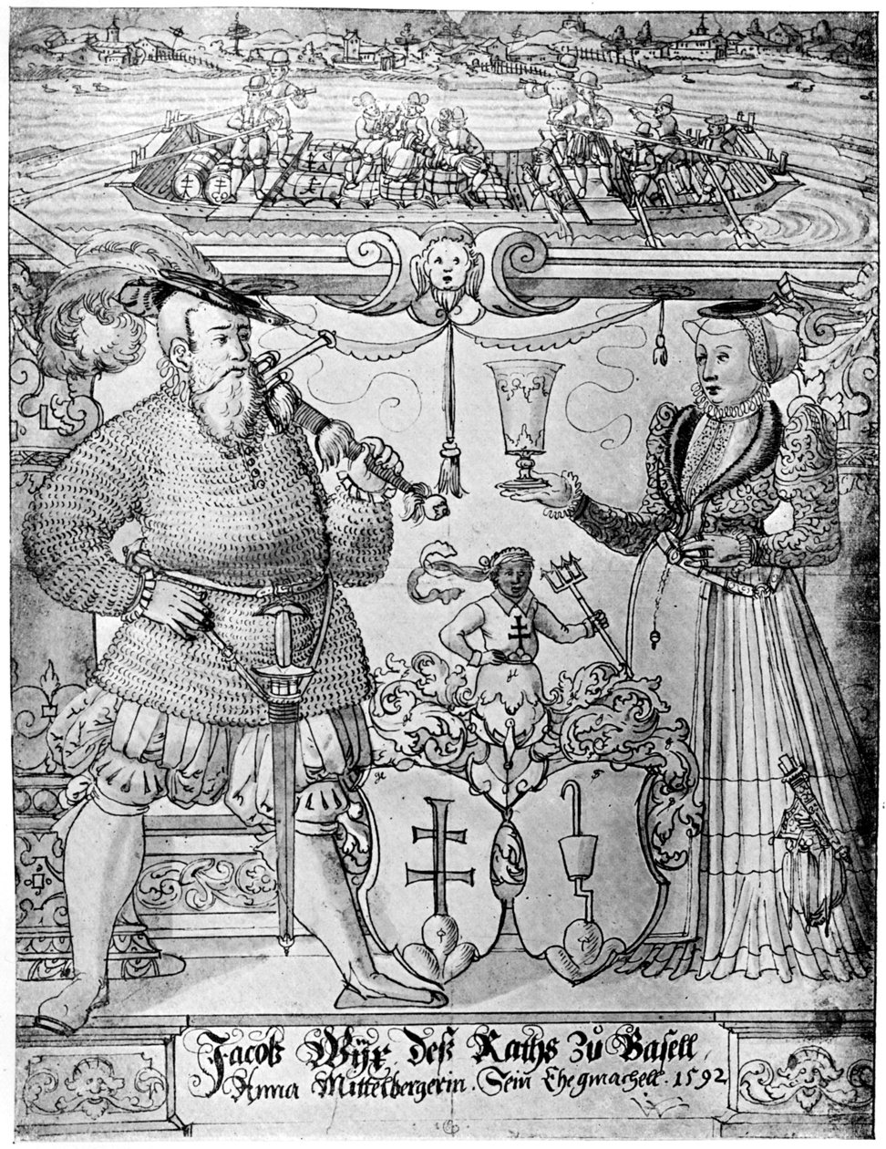 Jacob Wyx z Basileje a jeho manželka Anna, 1592 1901 od Hans Jakob Plepp