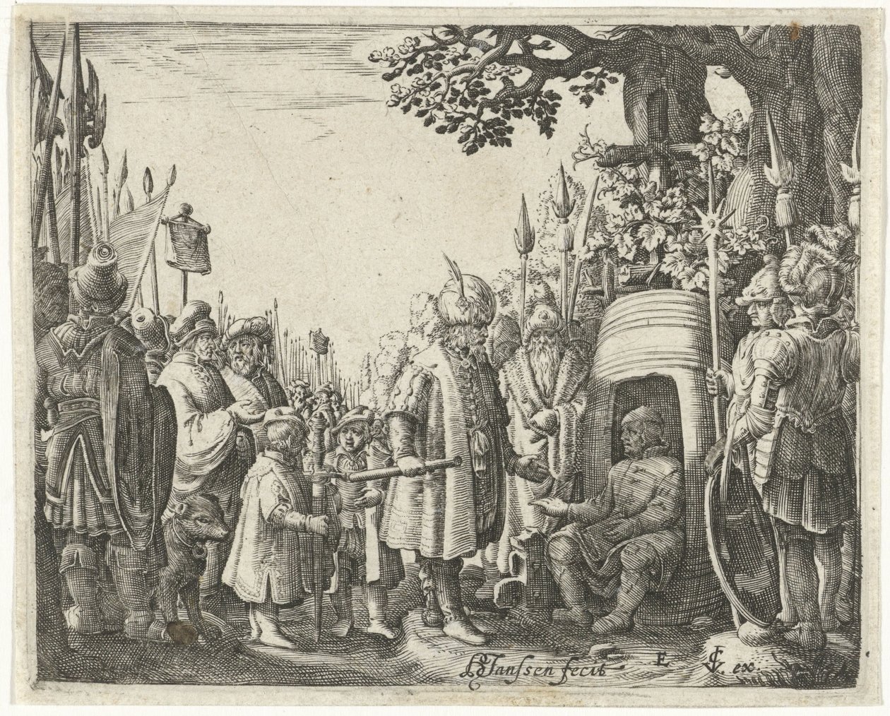 Alexandr Veliký a Diogenes od Hans Janssen