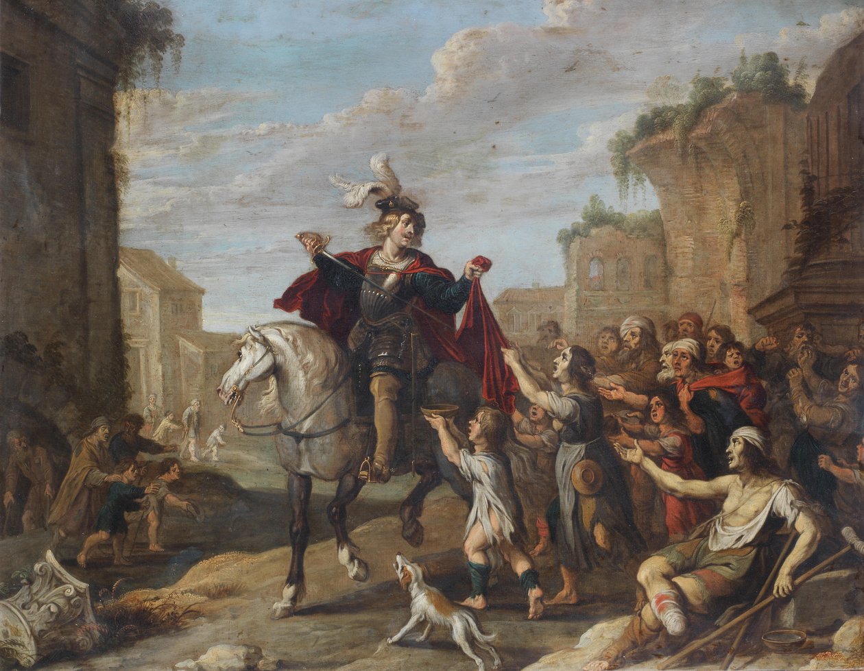 Svatý Martin rozděluje svůj plášť od Hans Jordaens III