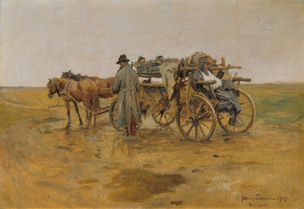 transport zraněných od Hans Larwin