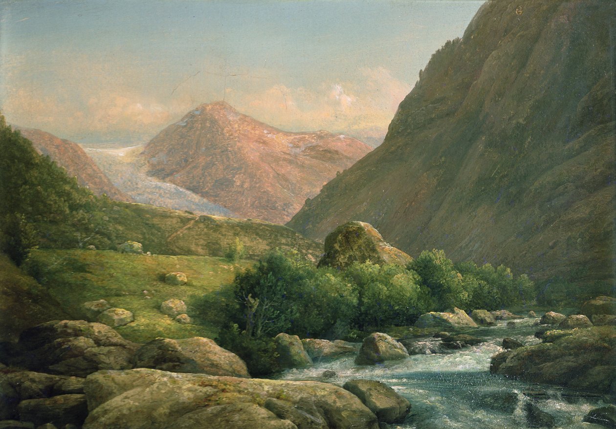Ledovec Bondhus (olej na plátně) od Hans Leganger Reusch