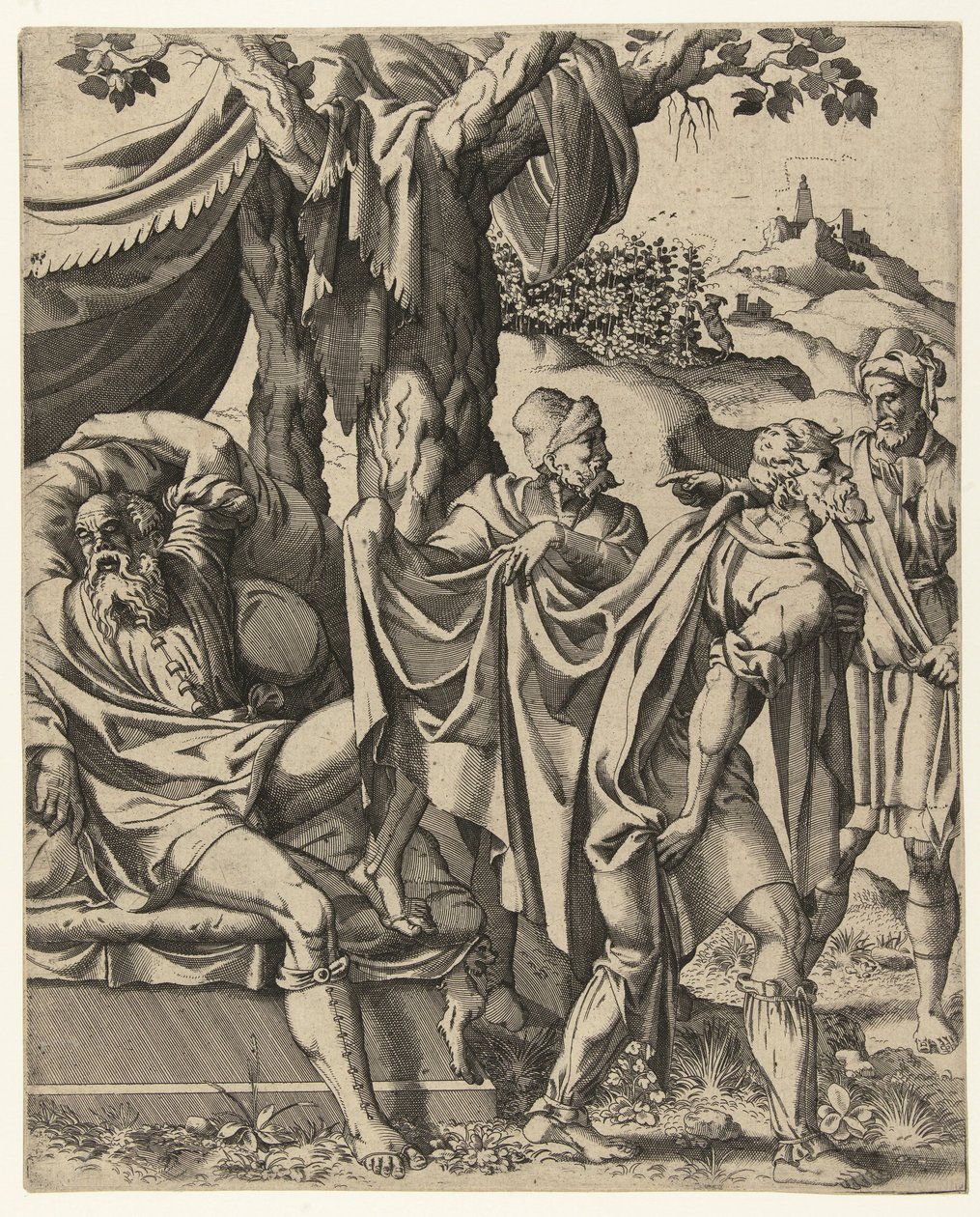 Noemova opilost od Hans Liefrinck (I) (attributed to)