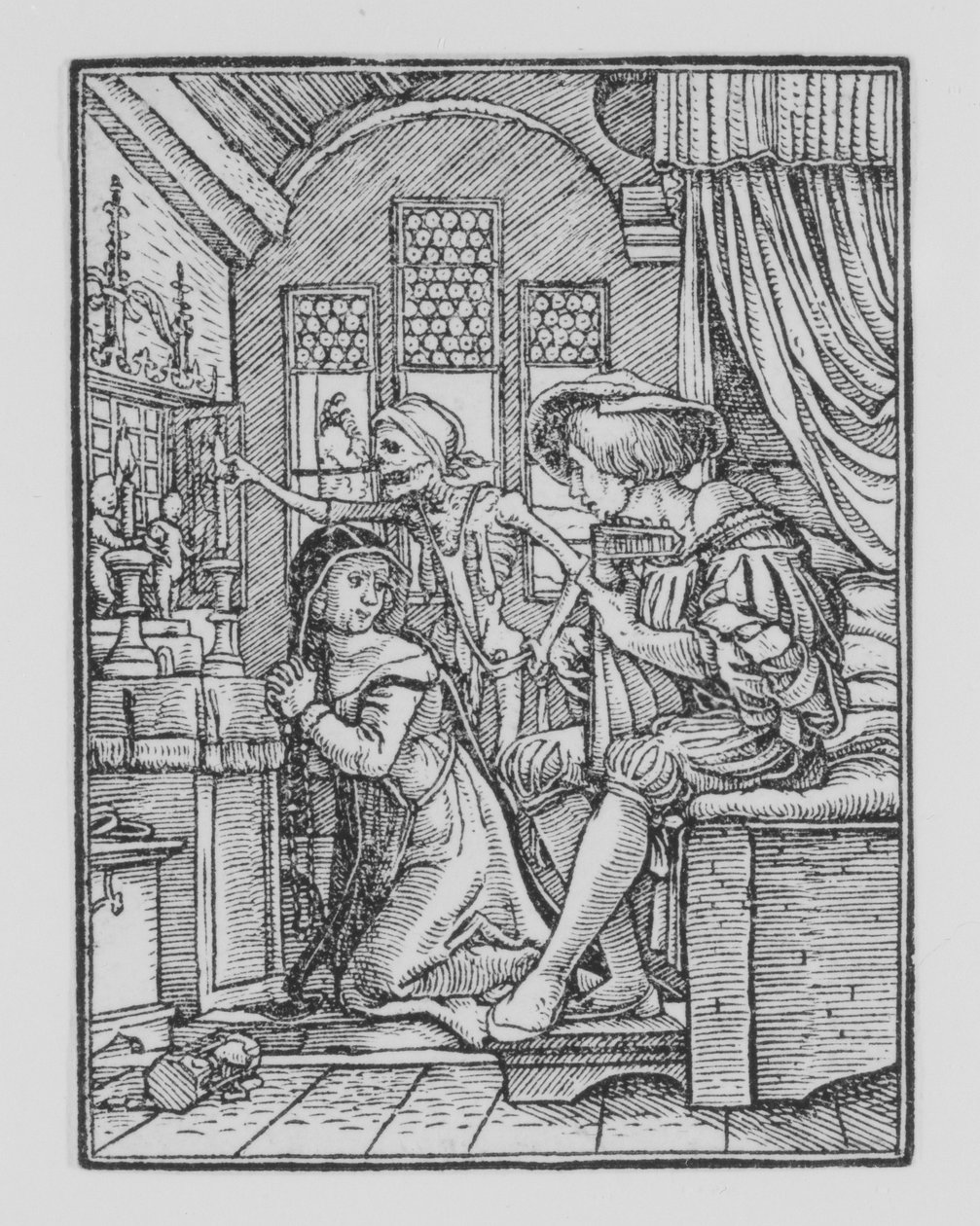 Jeptiška, z Tanec smrti, ca. 1526, vydáno 1538. od Hans Lützelburger