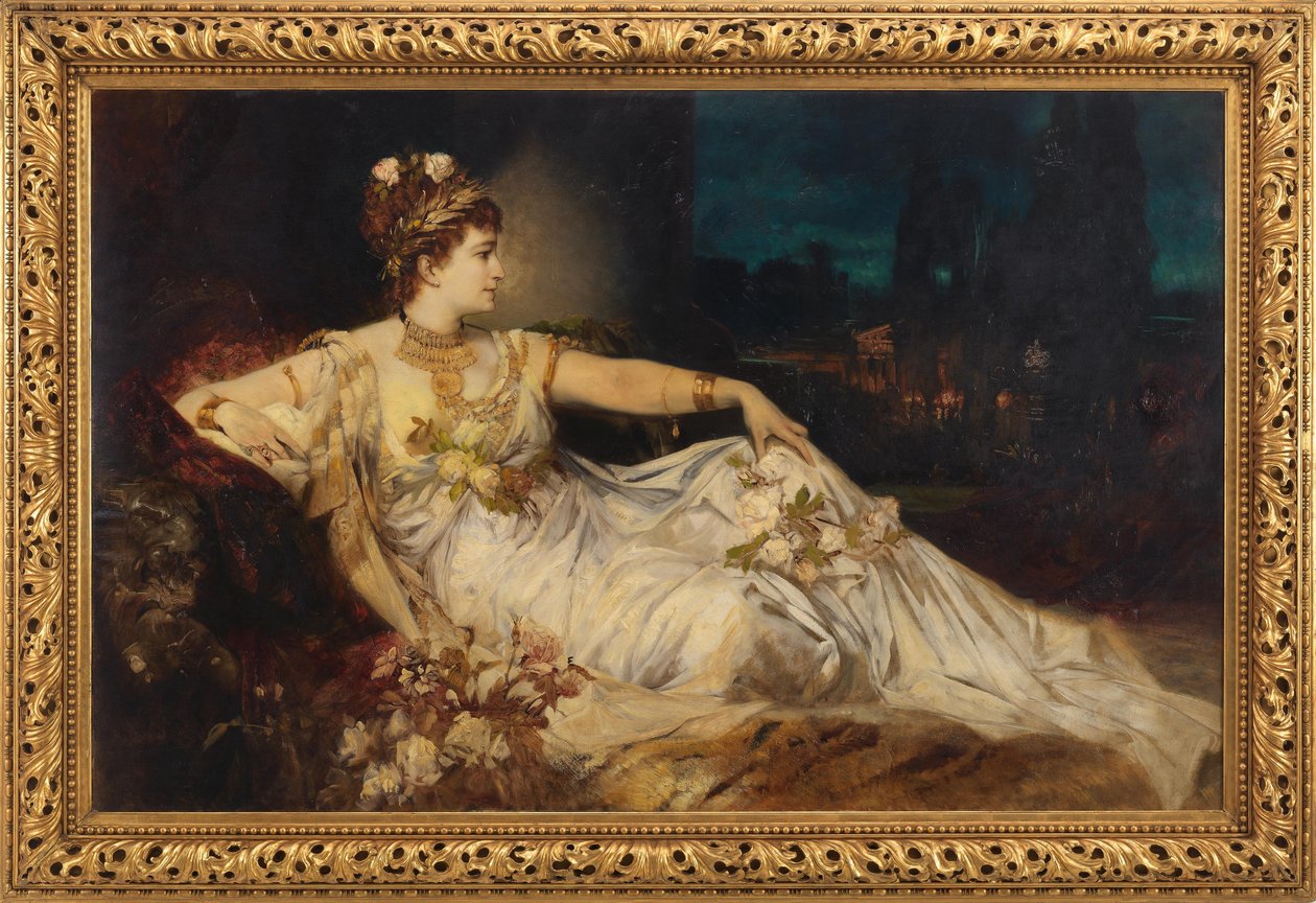 Charlotte Wolter (1834-1897) jako "Messalina" v "Arrii a Messalině" od Adolfa von Wilbrandta od Hans Makart