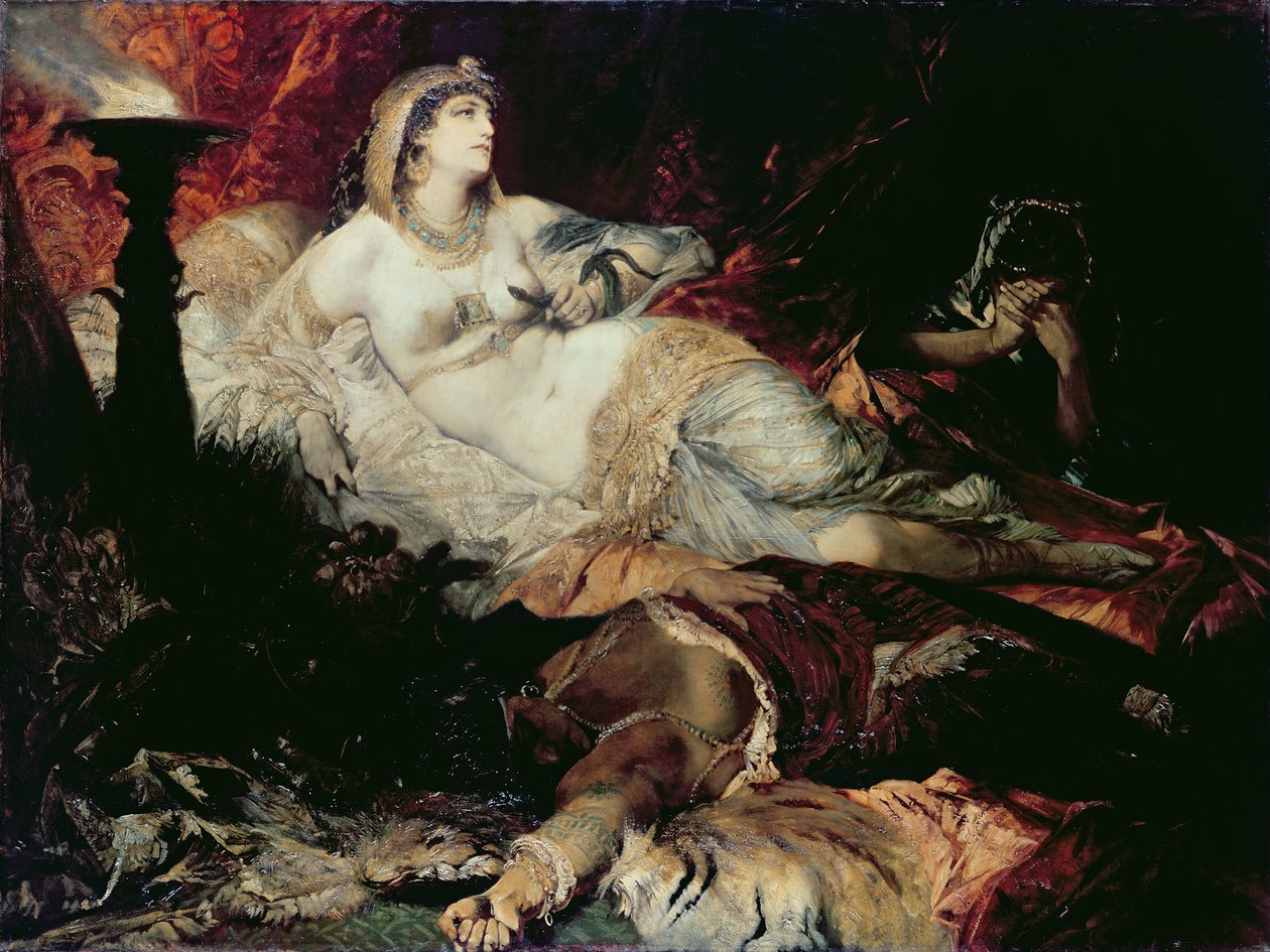 Smrt Kleopatry (olej na plátně) od Hans Makart