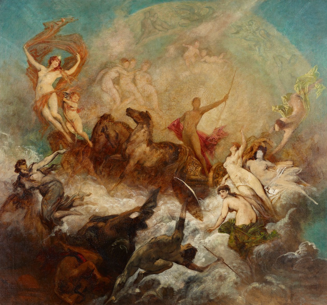 Vítězství světla nad temnotou od Hans Makart