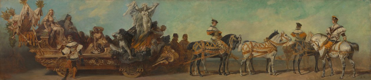 Návrh průvodu z roku 1879 – Hornictví od Hans Makart