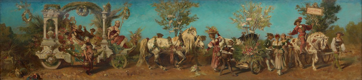 Návrh slavnostního průvodu 1879 - Zahradnictví od Hans Makart