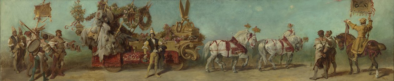 Návrh průvodu z roku 1879 – Oděvní průmysl od Hans Makart