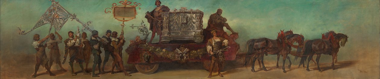 Návrh průvodu z roku 1879 – Zámkaři od Hans Makart