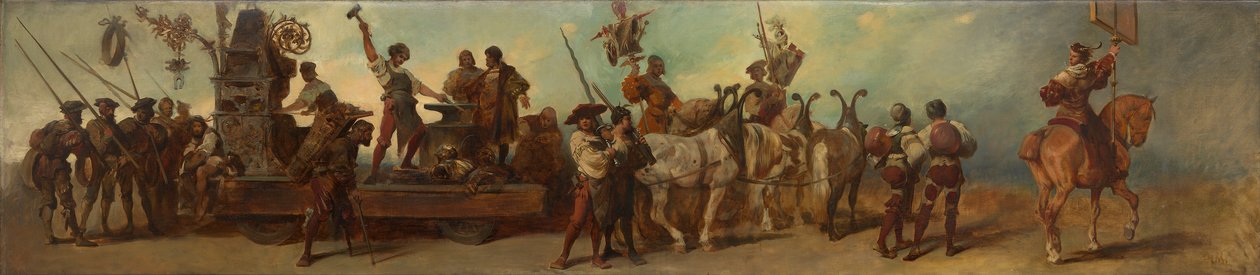 Návrh na slavnostní průvod roku 1879 - Kovárna od Hans Makart