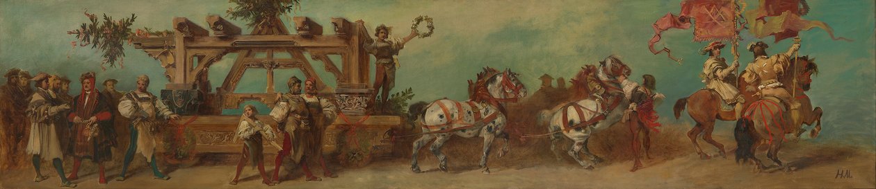 Návrh pro slavnostní průvod 1879 - Tesaři od Hans Makart