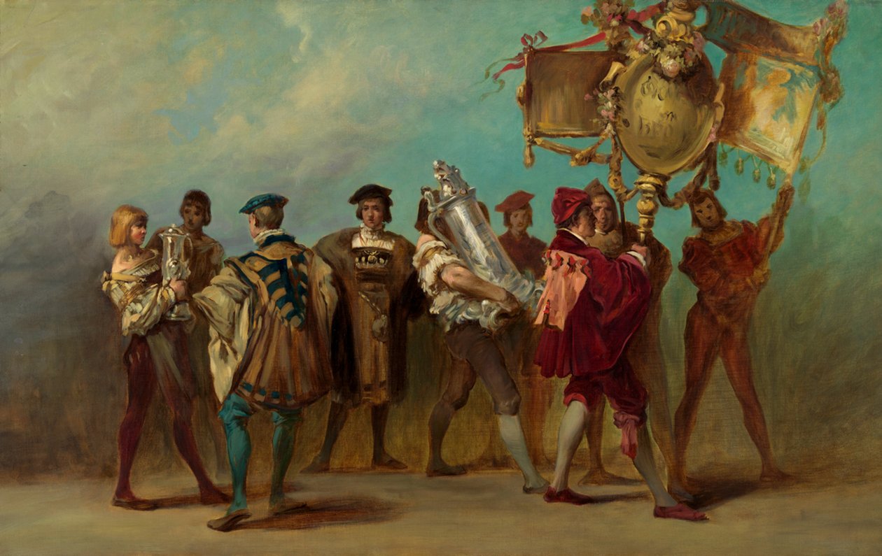 Návrh slavnostního průvodu roku 1879 - rytci a slévači bronzu od Hans Makart