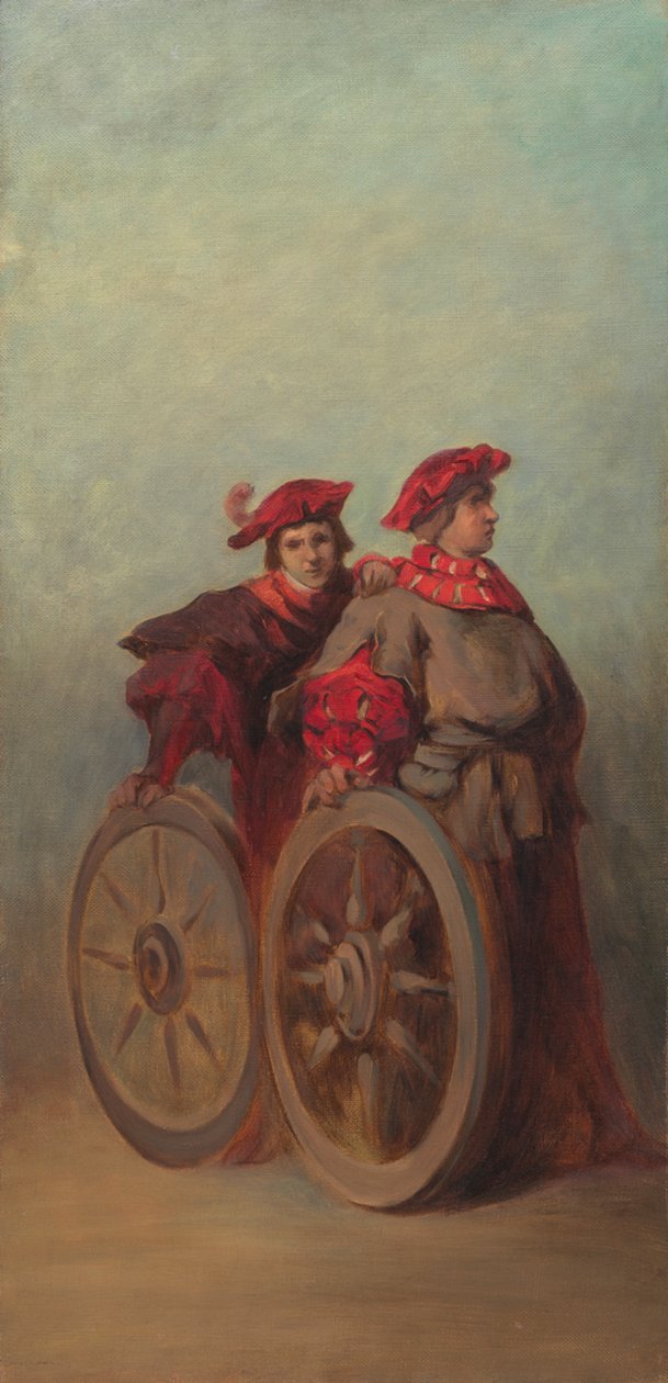 Návrh pro slavnostní průvod roku 1879 - Dva tovaryši od Hans Makart