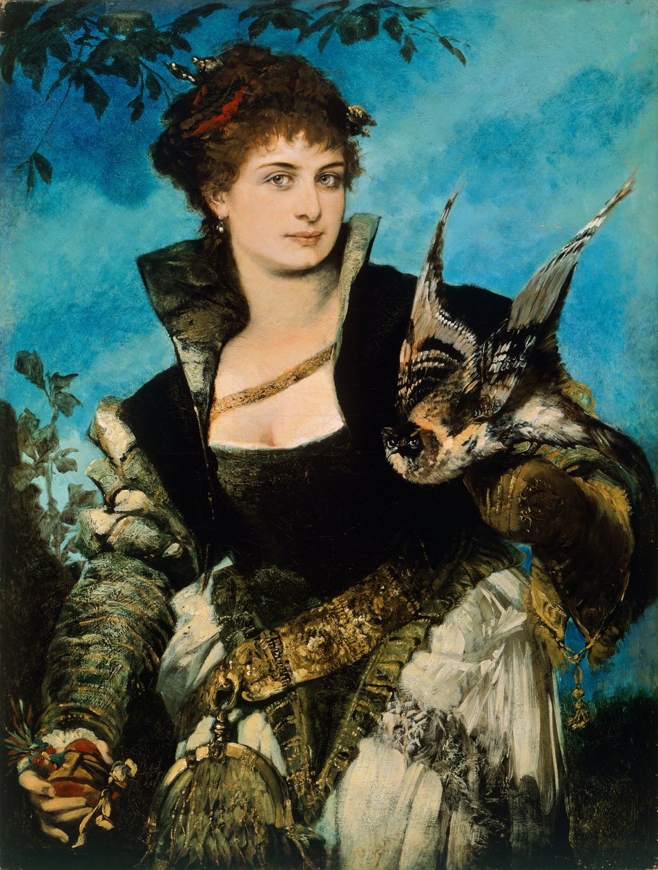 Falconer od Hanse Makarta (1840-1884), olej na plátně od Hans Makart