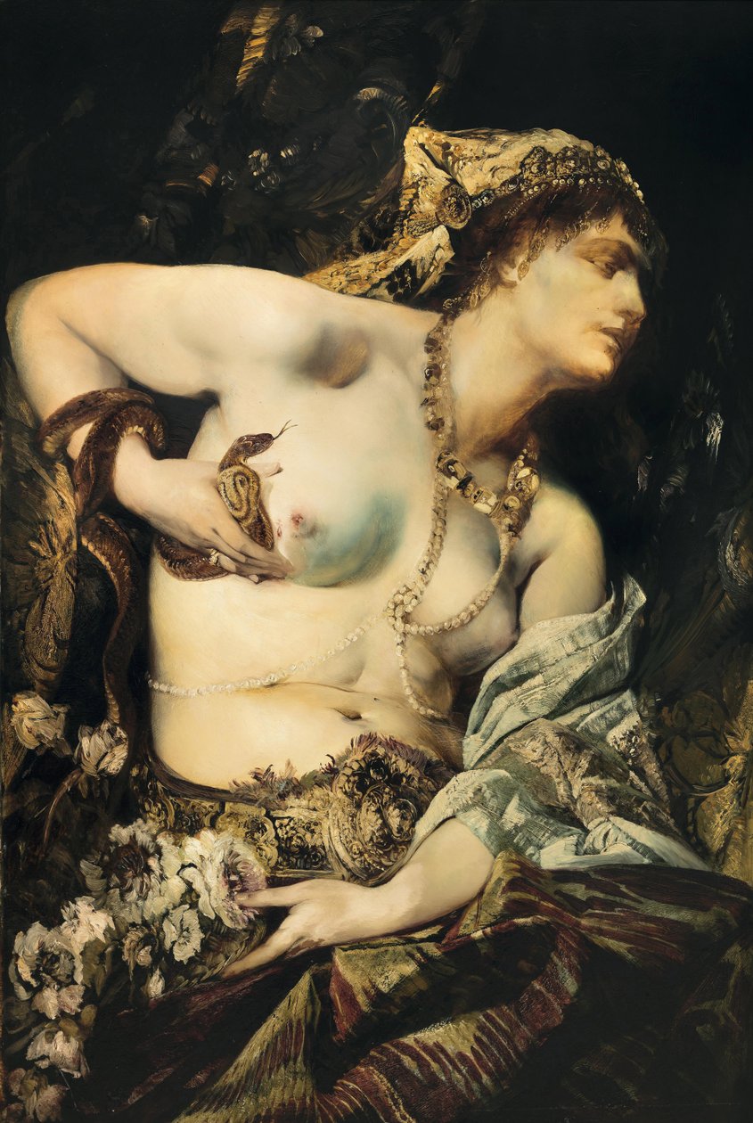 ""La mort de Cleopatre"" (Smrt Kleopatry) Obraz Hanse Makarta (1840-1884) 1875 Soukromá sbírka od Hans Makart