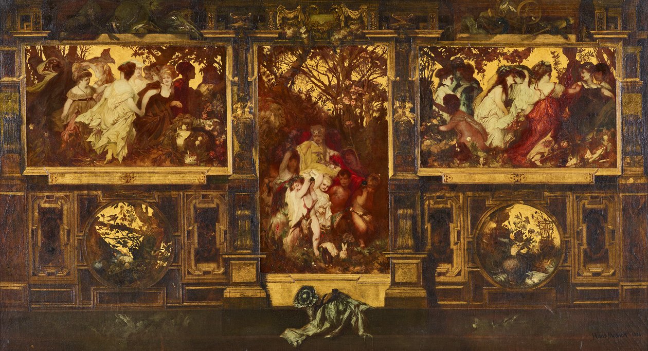 Moderní cupids - design pro zdobení zdi od Hans Makart