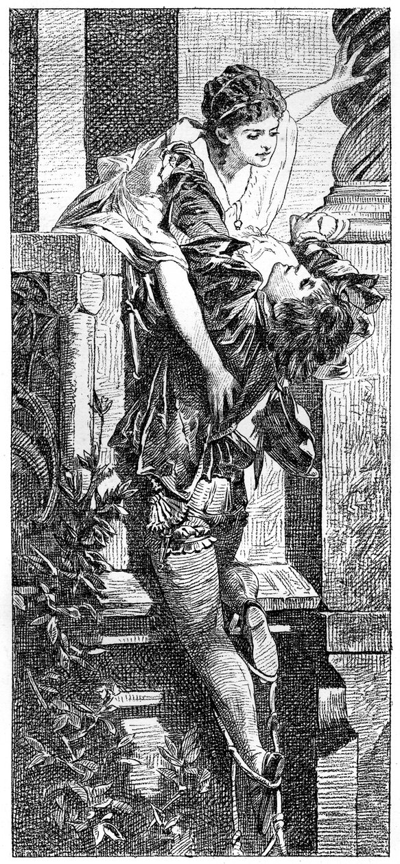 Romeo a Julie, c1880-1882 od Hans Makart