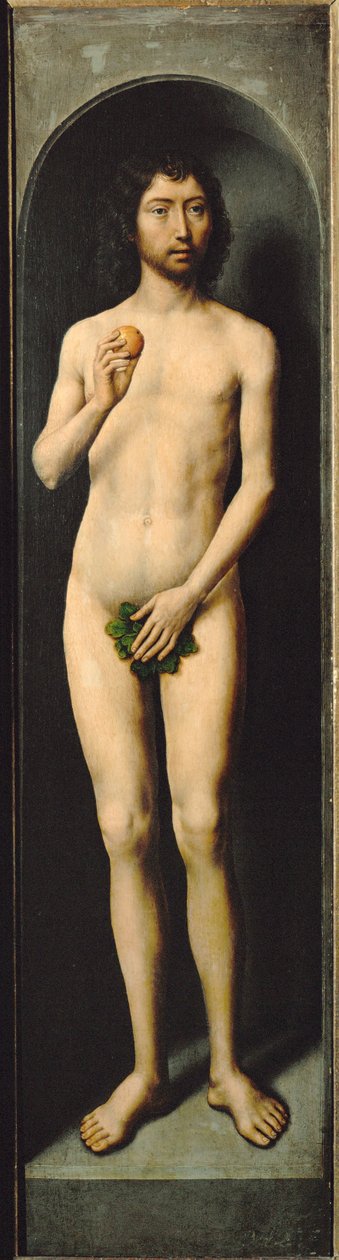 Adam (olej na dubovém dřevě) od Hans Memling
