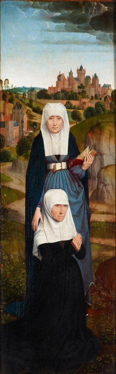 Modlící se dárce se svatými od Hans Memling