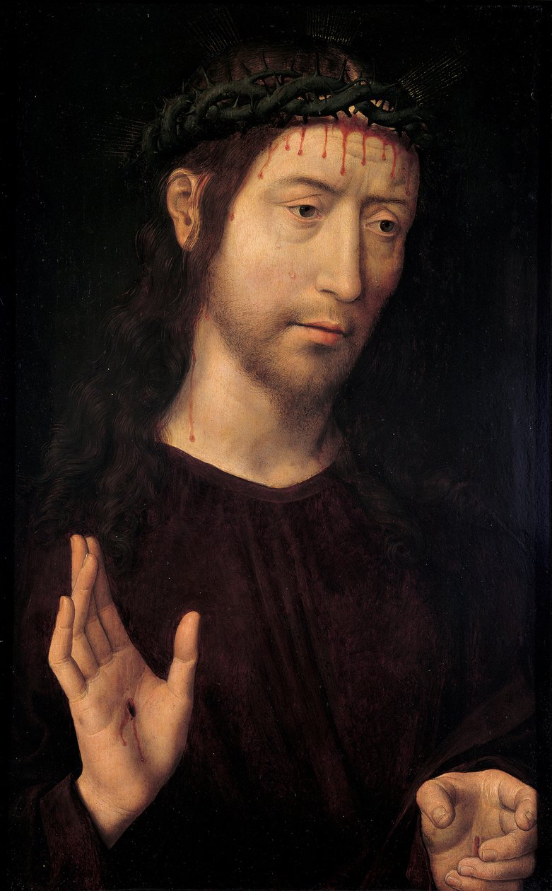 Kristovo požehnání par Memling, Hans (1433/40-1494). Olej na dřevě, rozměr: 53,4x39,1 od Hans Memling