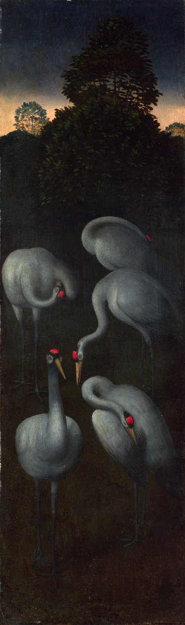 Jeřáby Rub panelu z triptychu, c. 1480 od Hans Memling