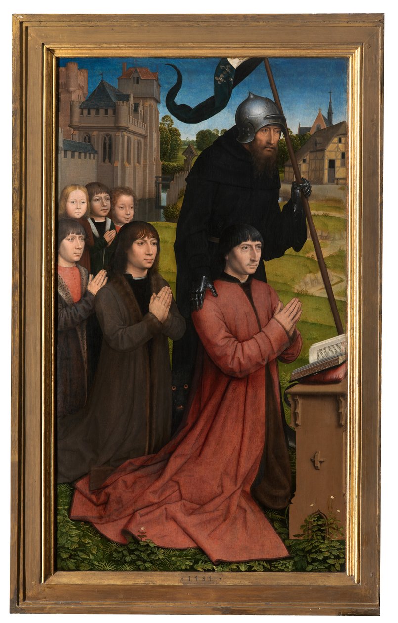 Detail Triptychu Willema Moreela od Hans Memling