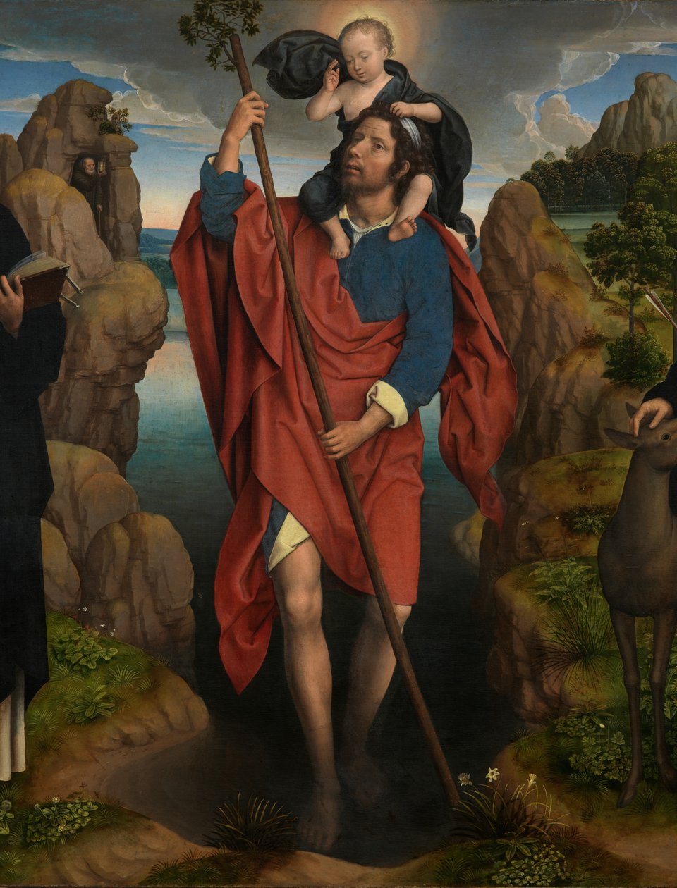 Detail Triptychu Willema Moreela od Hans Memling