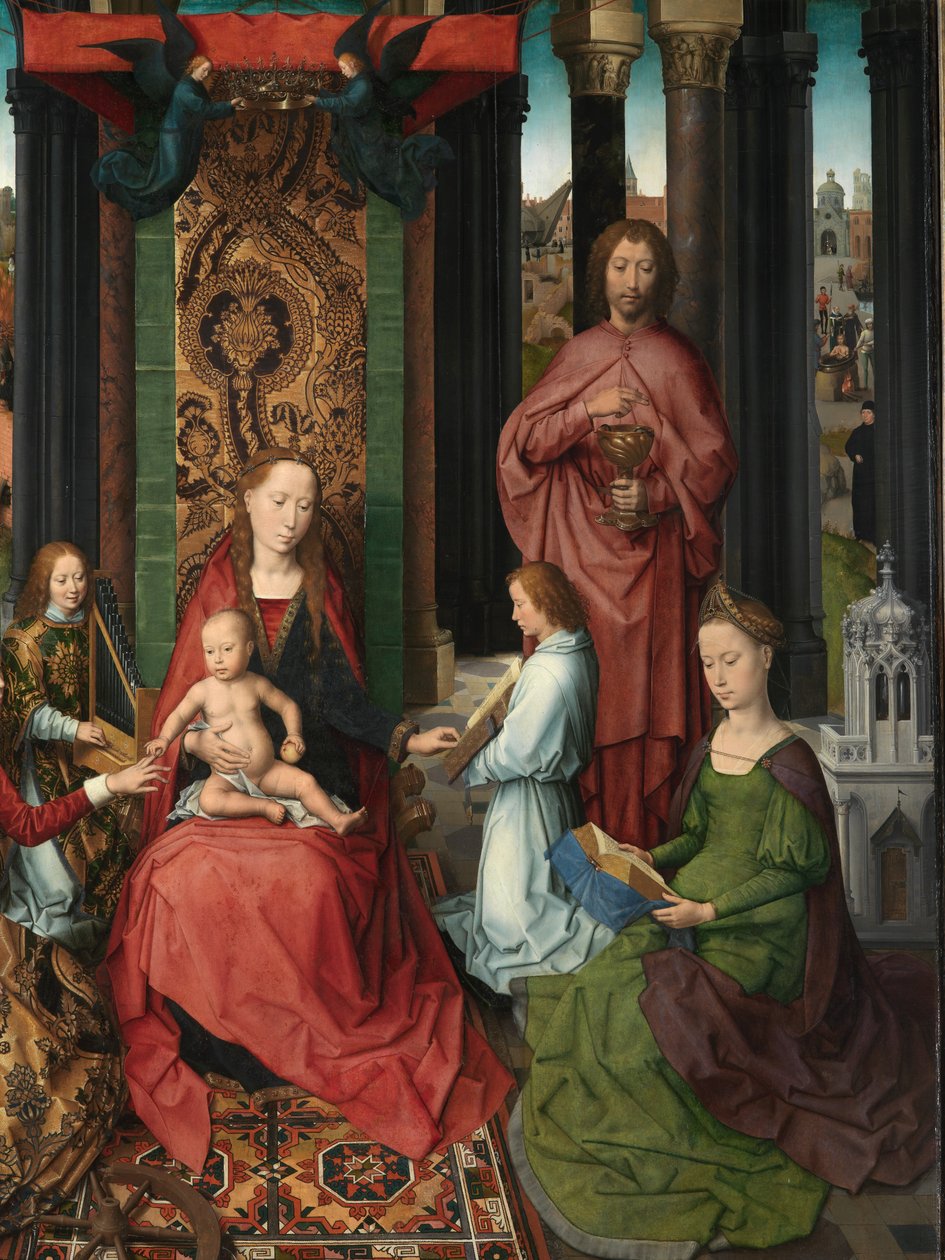 Detail centrálního panelu Triptychu svatého Jana Křtitele a svatého Jana Evangelisty od Hans Memling