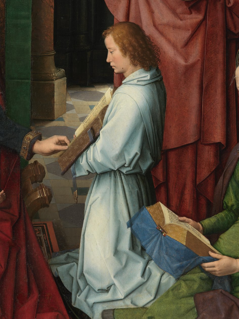 Detail centrálního panelu Triptychu svatého Jana Křtitele a svatého Jana Evangelisty od Hans Memling