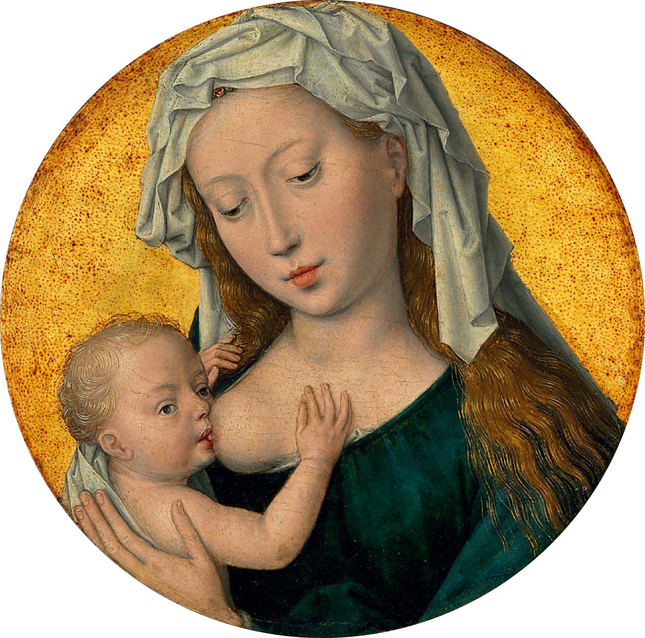 Panna Maria kojící Kristovo dítě od Hans Memling