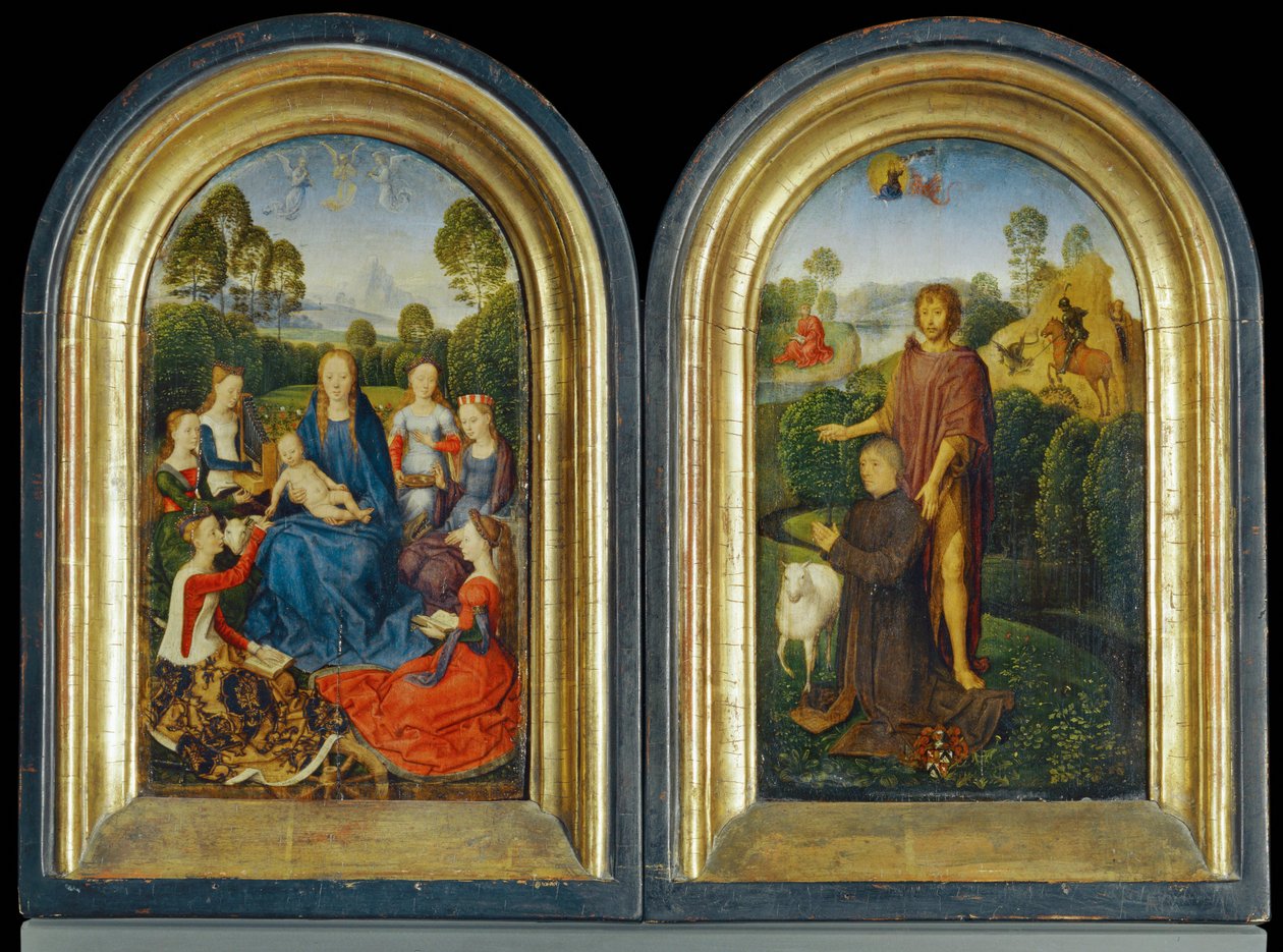 Diptych Jana Du Celliera, měšťana z Brugg ... od Hans Memling