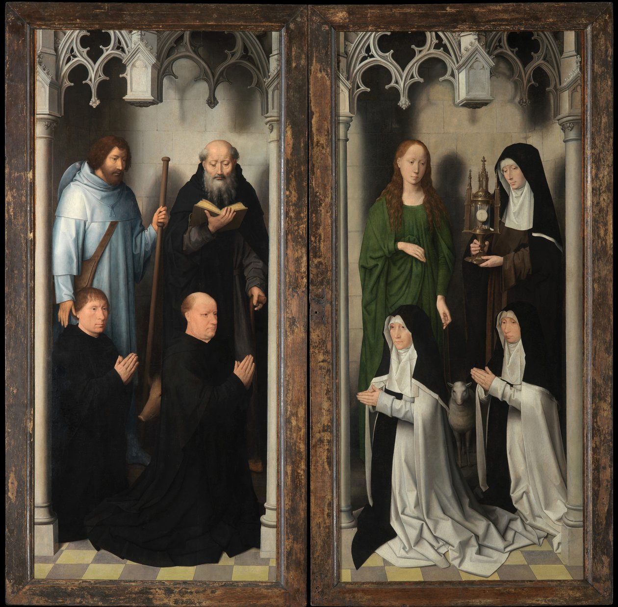 Exteriér Triptychu svatého Jana Křtitele a svatého Jana Evangelisty od Hans Memling