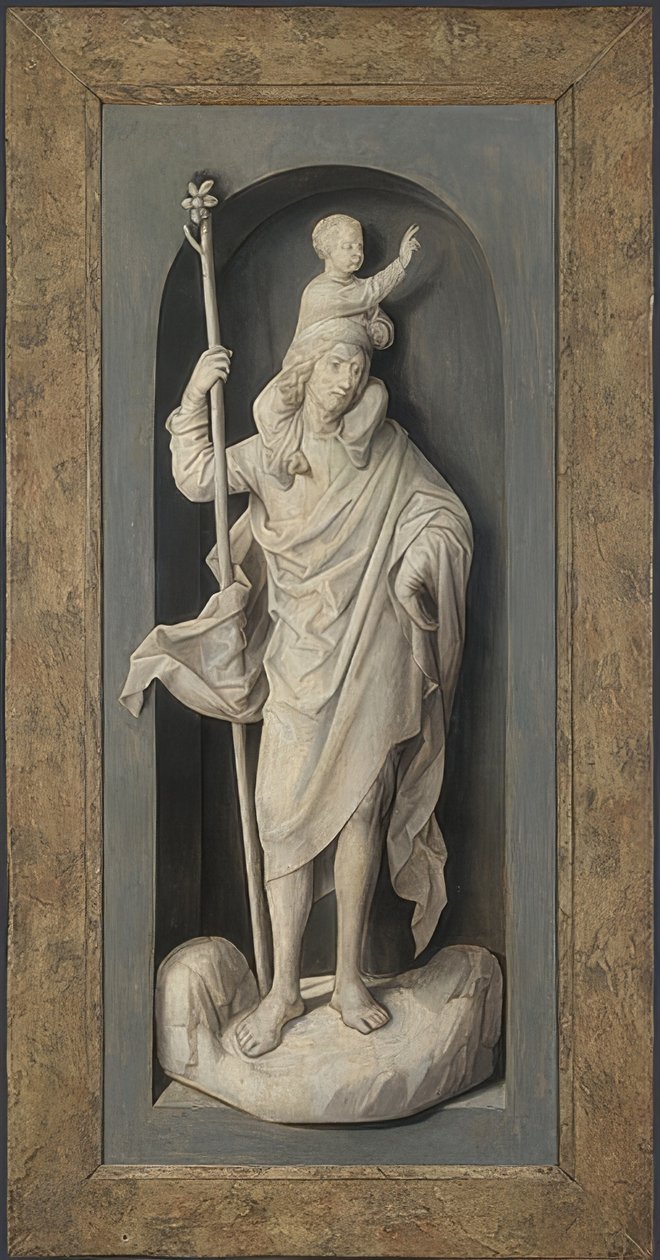 Svatý Kryštof. Kolem roku 1478 od Hans Memling