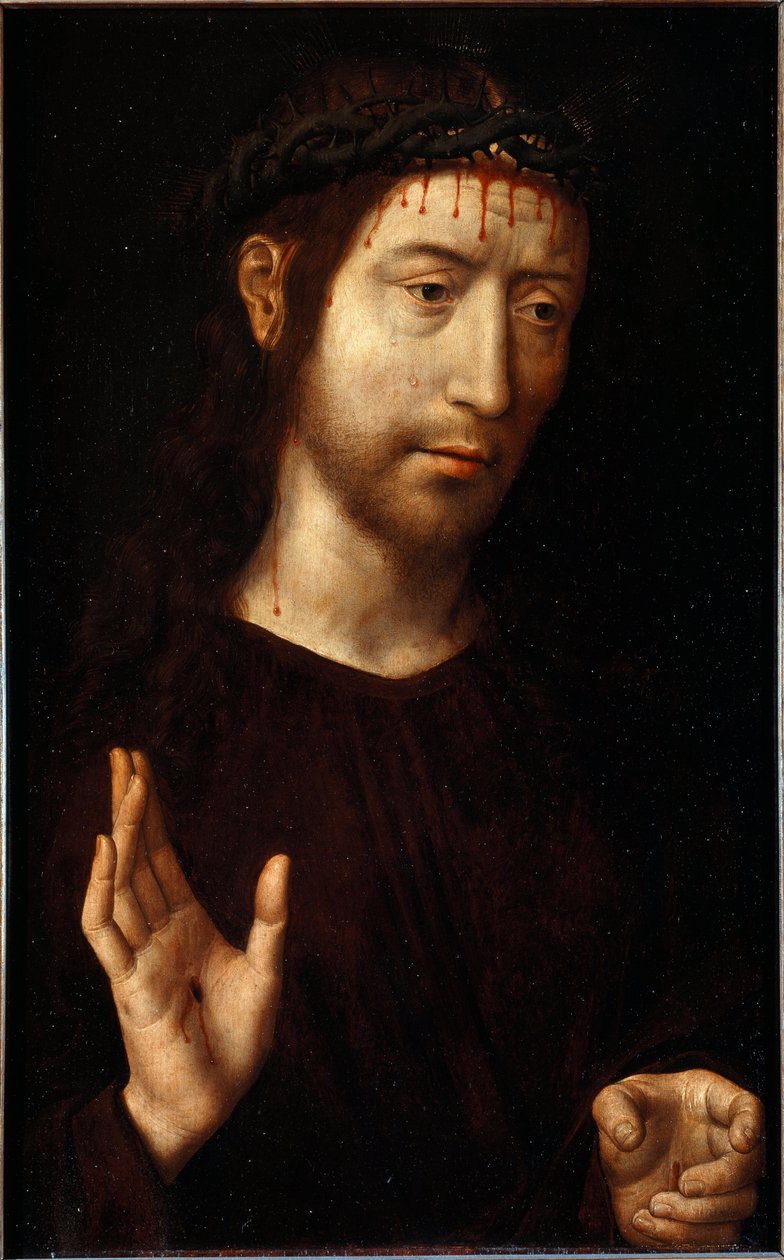 Obraz Ježíš Kristus z trnové koruny od Hanse Memlinga (1435/40-1494) od Hans Memling