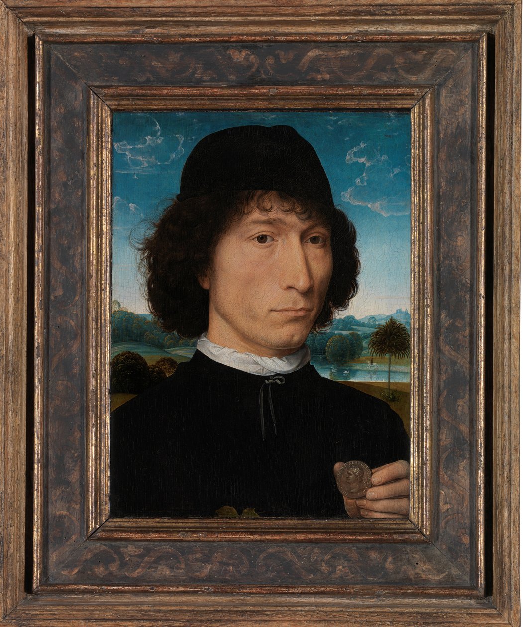 Portrét muže s římskou medailí od Hans Memling
