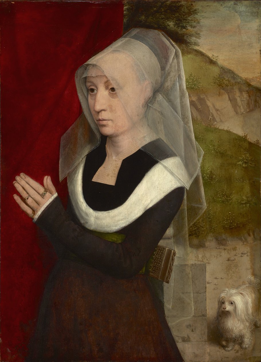 Portrét ženy při modlitbě od Hans Memling
