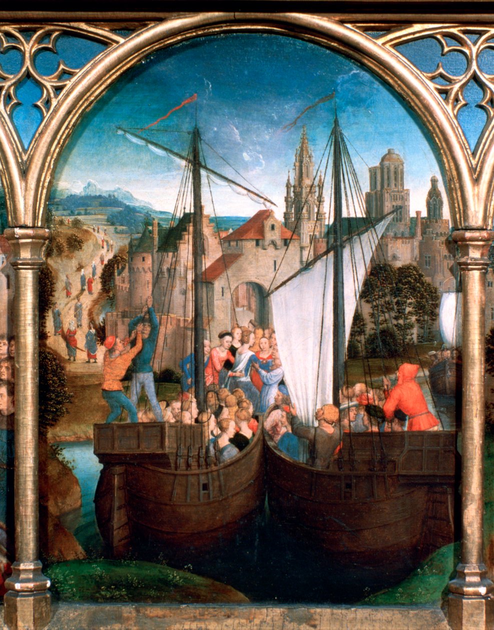 Svatyně St Ursula, Příjezd do Basileje, 1489 od Hans Memling