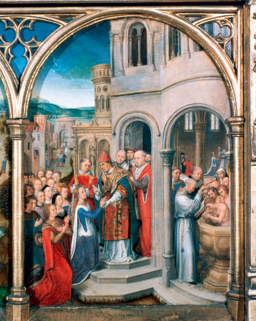 Svatyně St Ursula, Příjezd do Říma, 1489 od Hans Memling