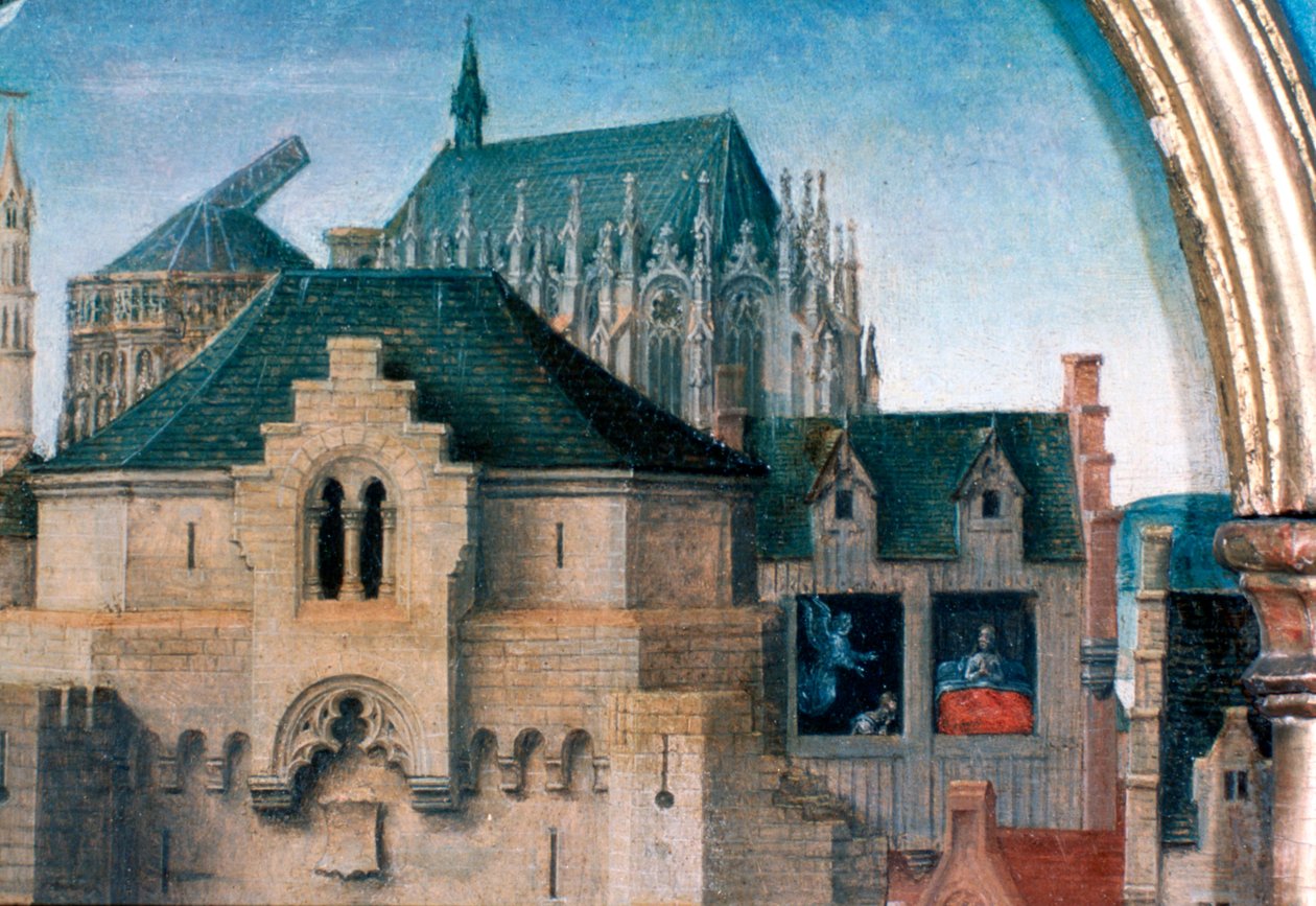 Svatyně St Ursula, Odjezd z Kolína nad Rýnem, Detail, 1489 od Hans Memling