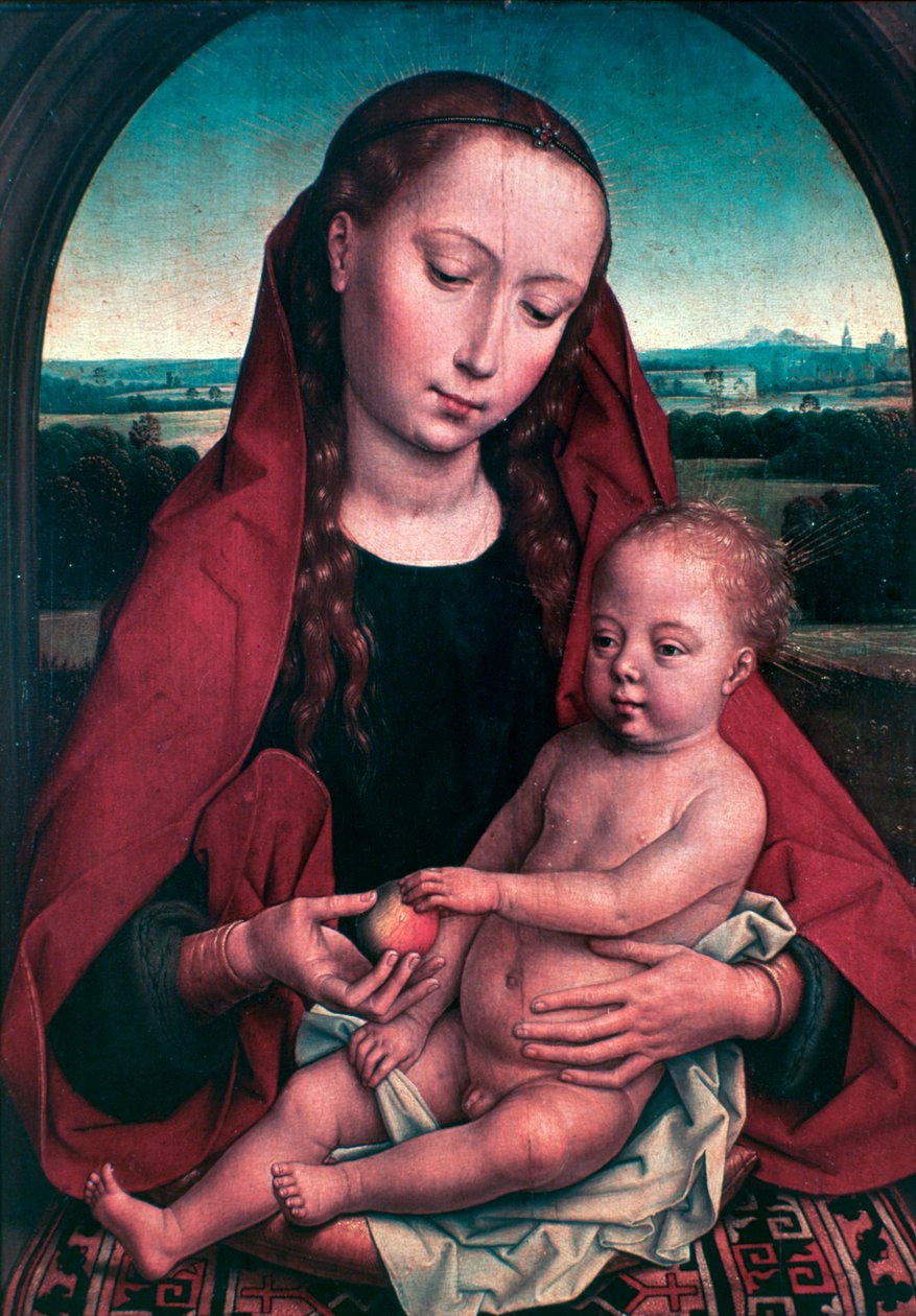 Panna a dítě, c1453-1494 od Hans Memling