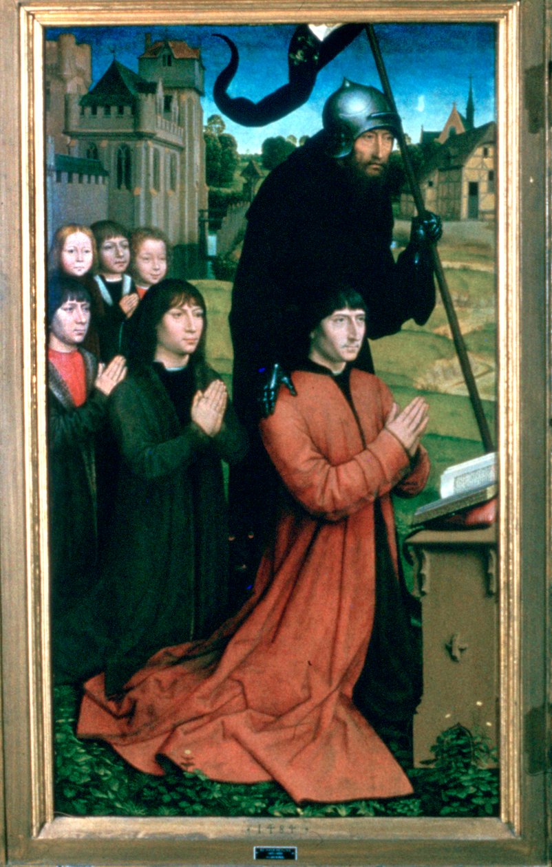 Triptych rodu Moreel, Detail, 1484 od Hans Memling