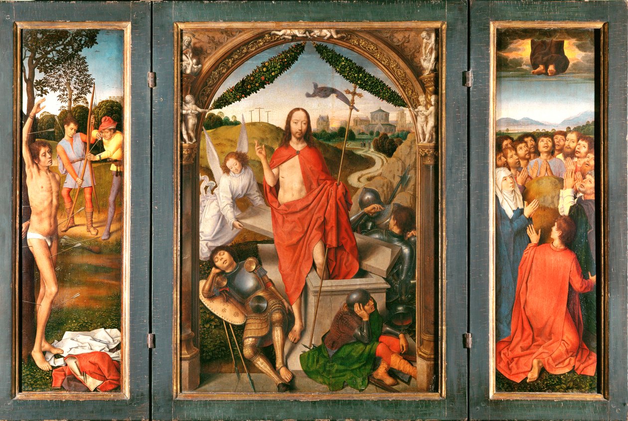 Triptych Vzkříšení ... od Hans Memling