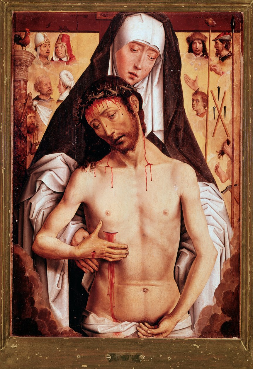 Panna a mrtvý Kristus Obraz Hanse Memlinga (1435/40-1494) 1480 Rozměr 52x36 cm Granada, Královská kaple od Hans Memling